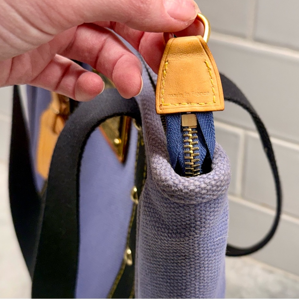 SOLD LOUIS VUITTON Y2K Vintage 2006 Blue Canvas Antigua Cabas - Picture 11 of 16